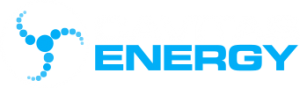 Cavitas Energy blue and white logo in a transparent background