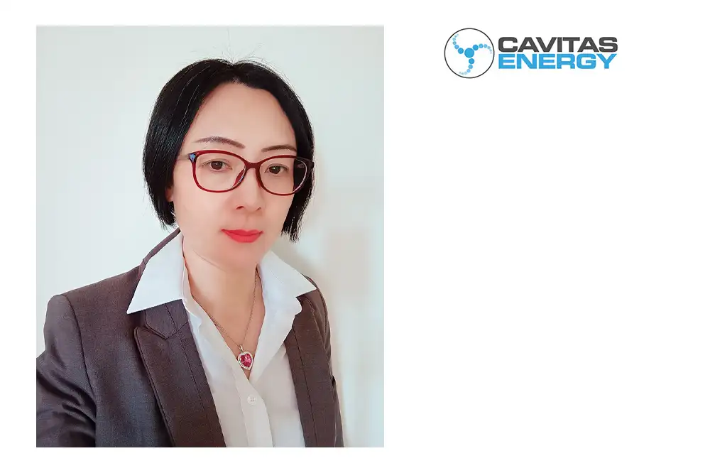 Meet the team Cavitas a dark haired young woman wearing glasses from Cavitas Energy