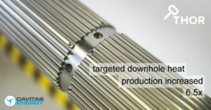 a metal contraption that promotes increased down hole heat, by Cavitas Energy